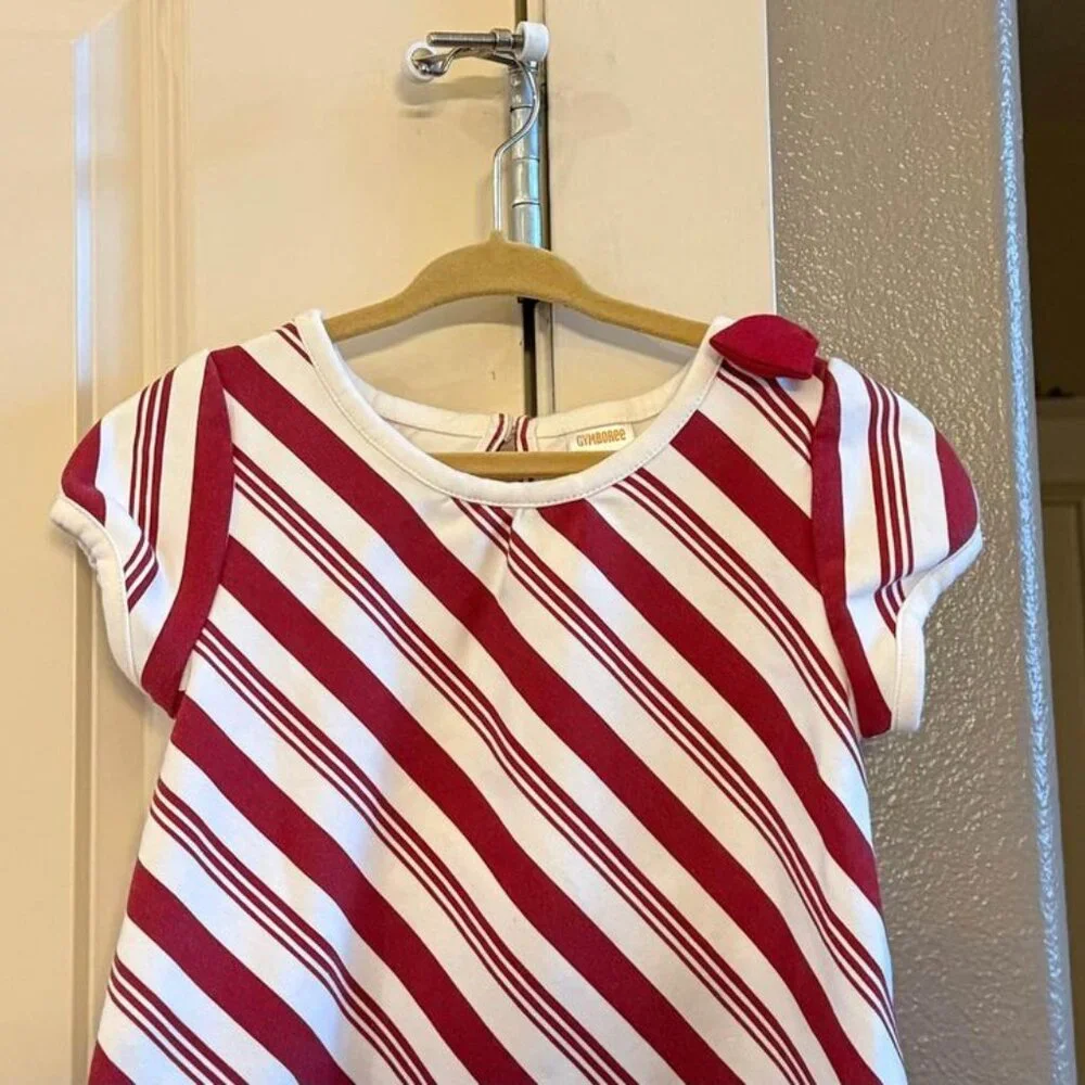 Festive Girl’s Gymboree Candy Cane‎ Striped Holiday Dress-Size 6